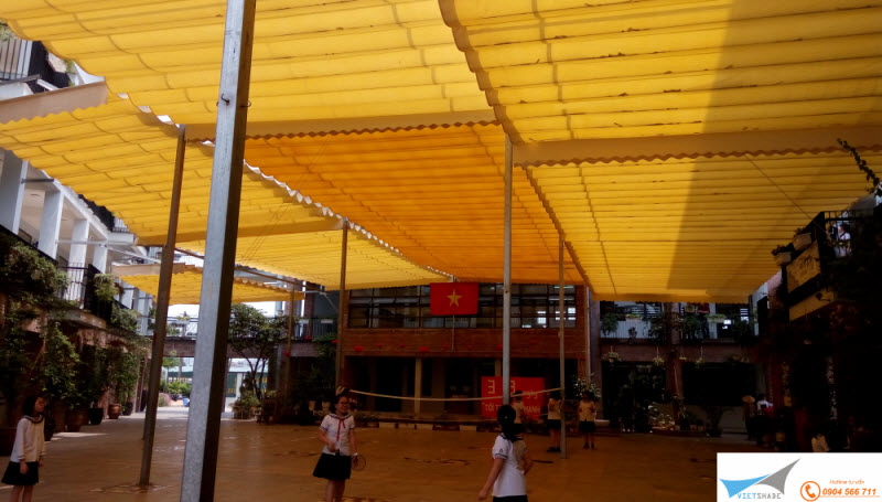 Bạt che nắng trường học 